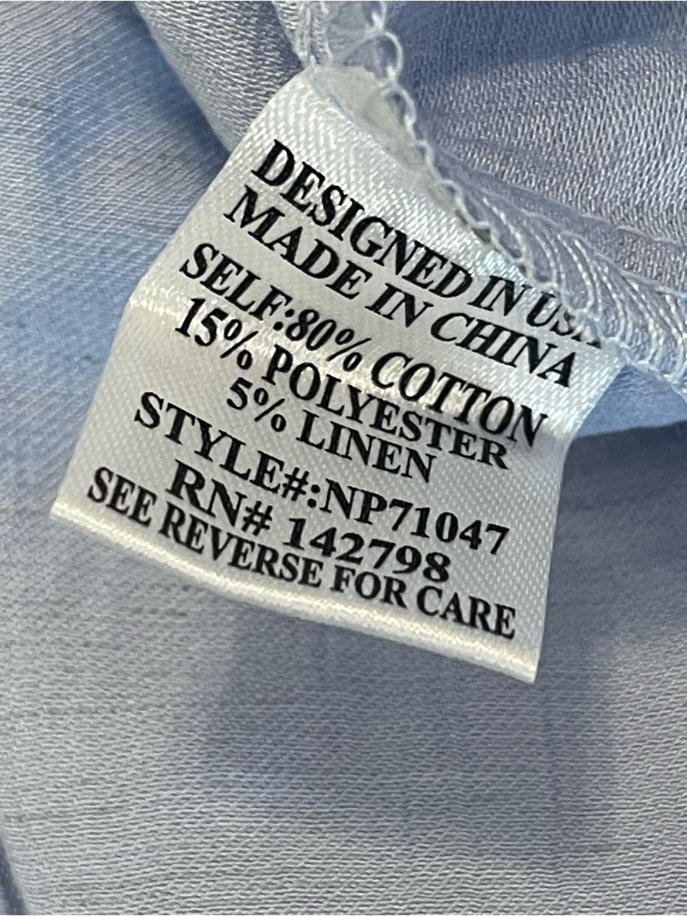 Very J Blue Wide Leg Lounge Pants Boho Linen Blend Comfy Fit Size Large NWT - Picture 7 of 11